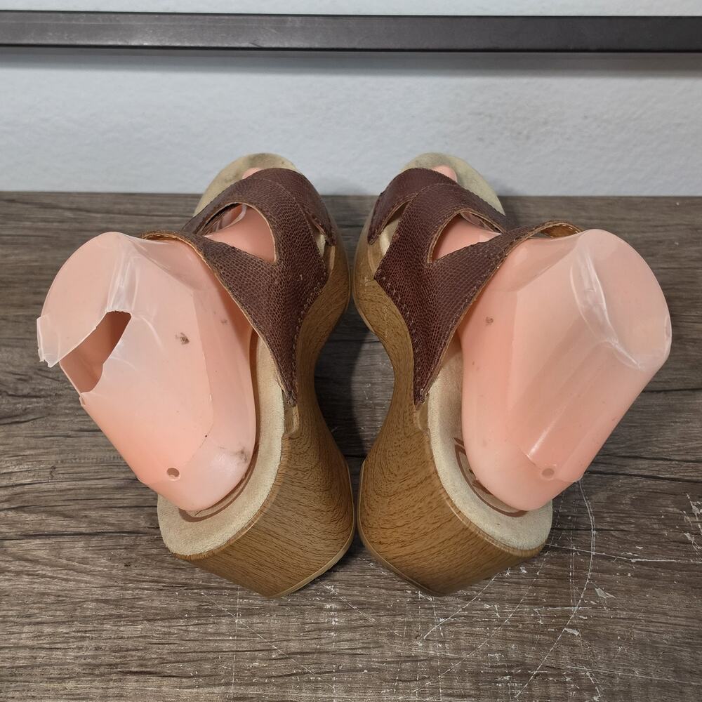 Dansko Sela Women's Comfort Wedge Sandals Clogs Size 40 (9.5-10) Brown - Picture 5 of 9